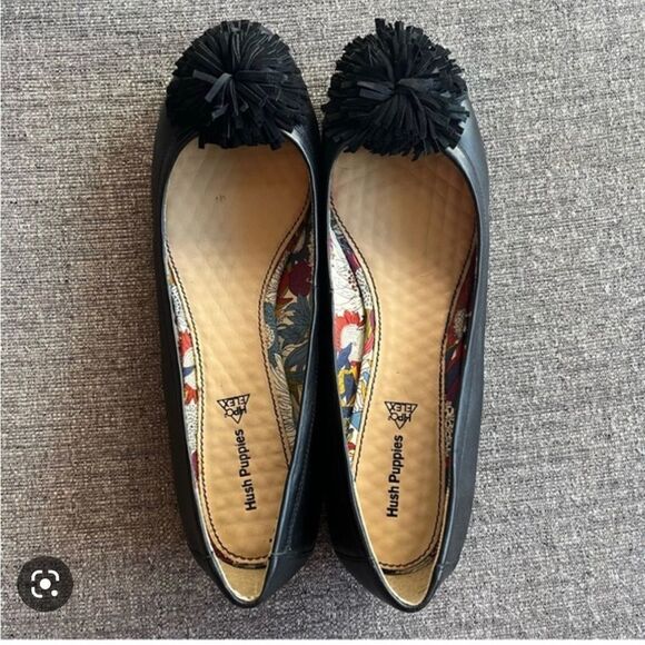 Hush Puppies Blue Flats with Floral Interior - Picture 2 of 8